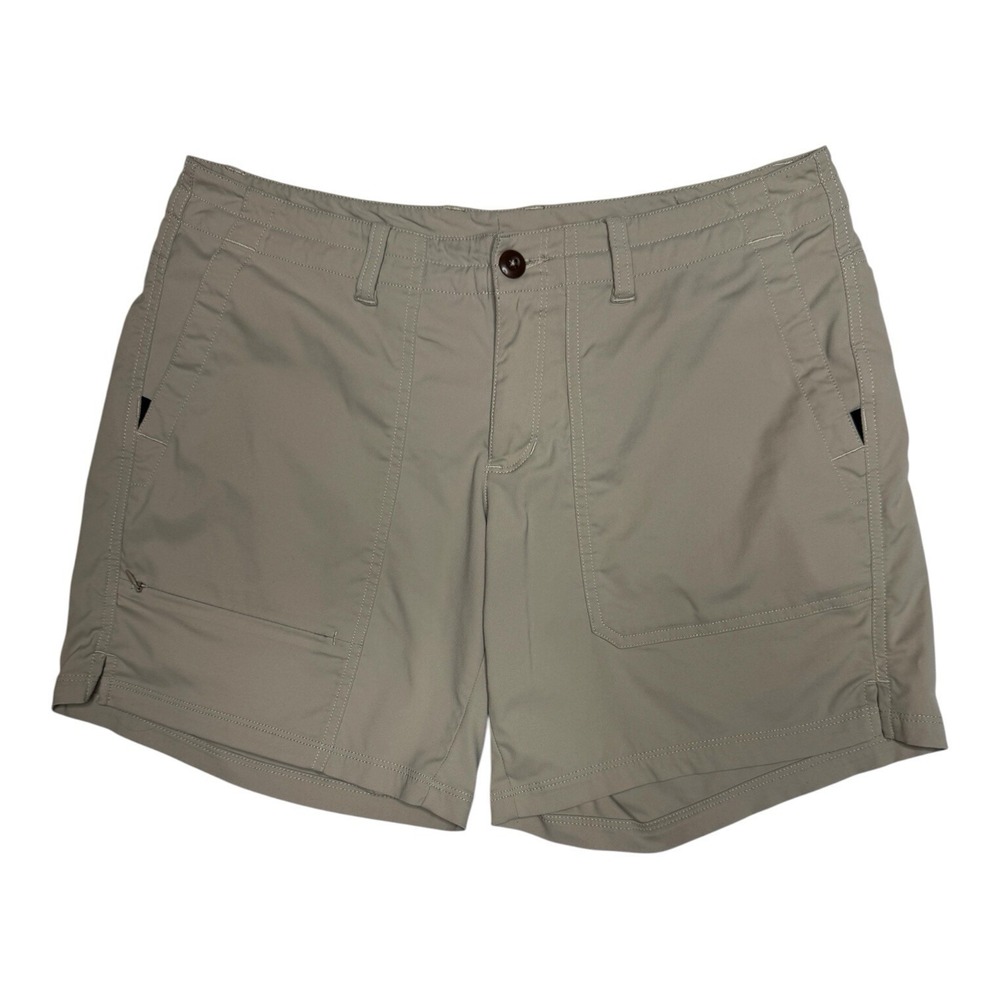 Women's The North Face Khaki Nylon Shorts Sz 10 32 X 7 Hiking Outdoors